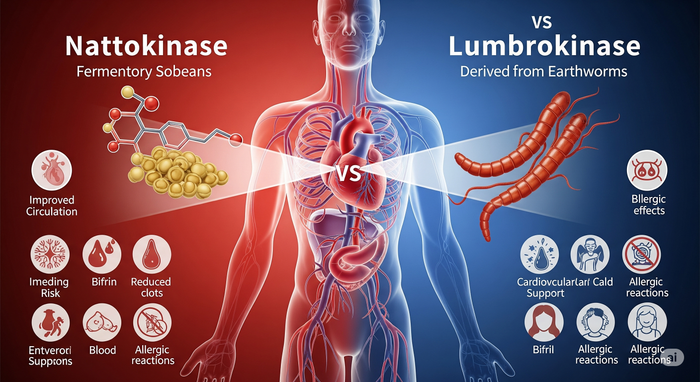 What is the difference between nattokinase and lumbrokinase?