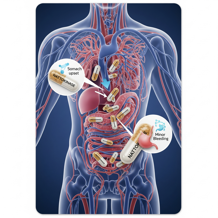 What are the most common side effects of nattokinase?